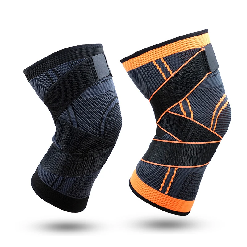 DELUXEFIT Basketball Kneepad Pressurized Support Fitness Volleyball Brace Protector Elastic Knee Pad