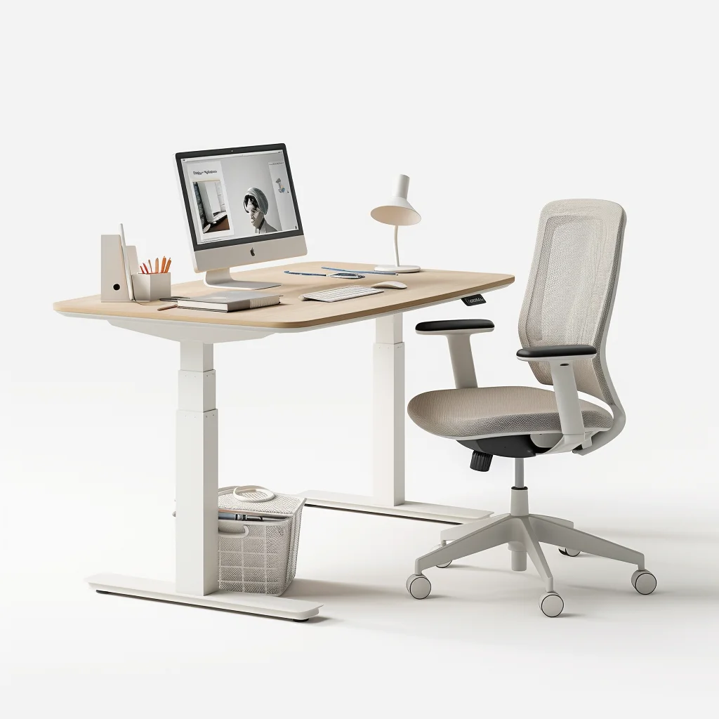 China Modern Furniture Dual Motor Office Electric Adjustable Height Tables Luxury Simple Executive Desk