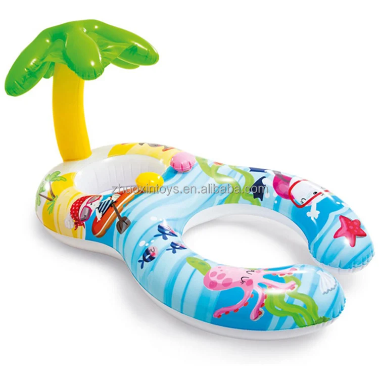 Привлекательное Новое плавающее кольцо для матери и ребенка, детское сиденье, плавательное кольцо с солнцезащитным козырьком