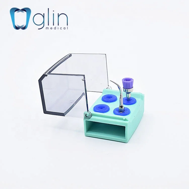 Dental 4 Hole RA Holder Instrument Holder Sillicon Rubber Disinfection Box Autoclavable Dental Bur Holder G-022A