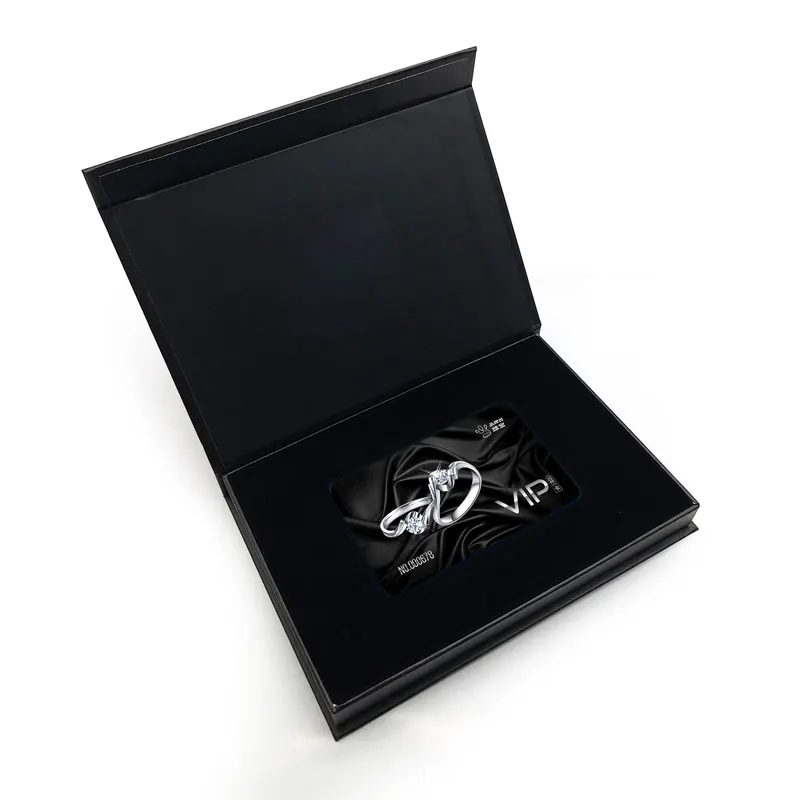 Custom Luxury Paper Cardboard Wedding Card Box Packaging Black White Gift Vip Credit Business Card Boxes