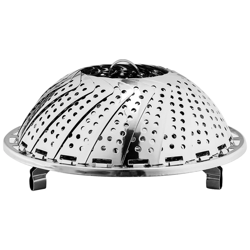Steamer Basket Stainless Steel Vegetable Steamer Basket Folding Steamer Insert for Veggie Fish Seafood Cooking