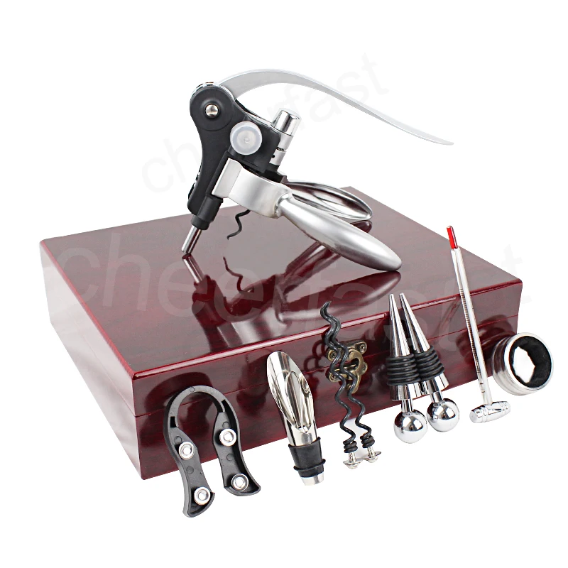 Cheerfast Accessories Wine Bottle Opener And Deluxe Corkscrew And Wine Set With Wood Case