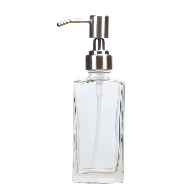 Заказной 350 мл прозрачное мыло для рук шампунь стеклянный насос распылитель бутылка машина