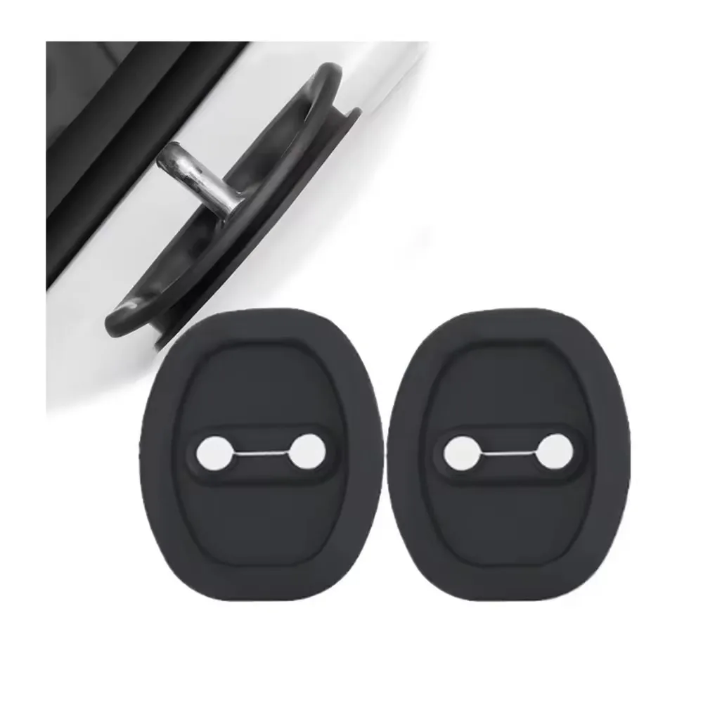 4 pcs Universal Vehicle Doors Locks Guard Stopper Silent Shock Pads Silicone Door Lock Protective Cover
