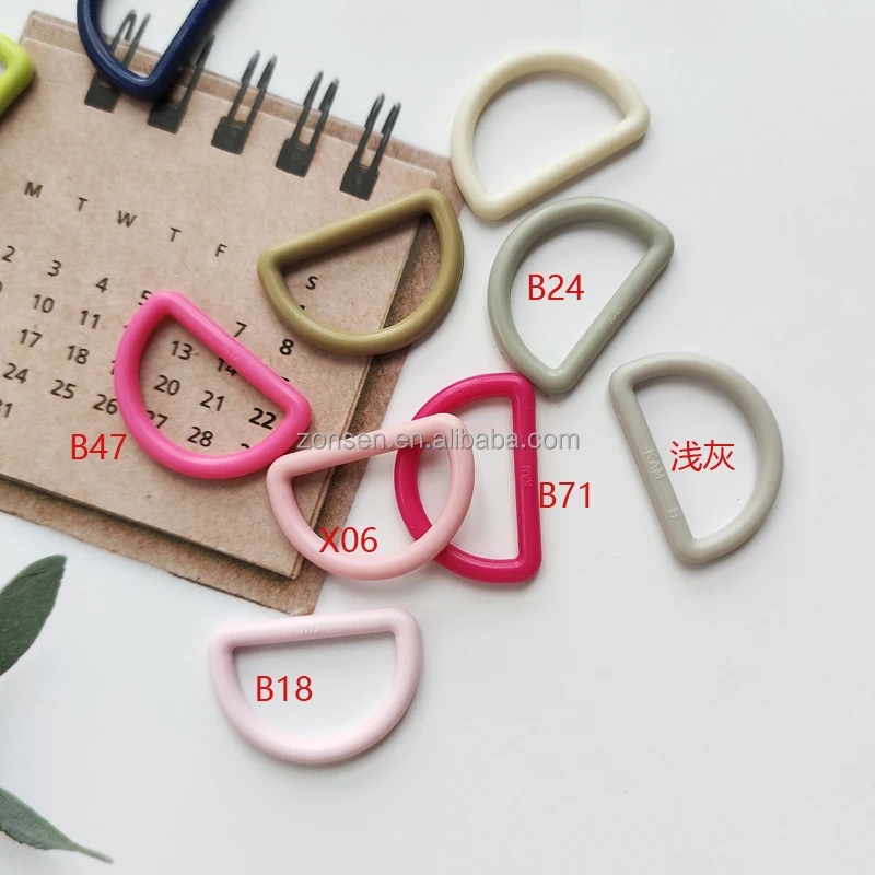 Stocked KAM 25MM Plastic Semi-Circle D Buckle D-shaped Ring Buckle For Backpacks