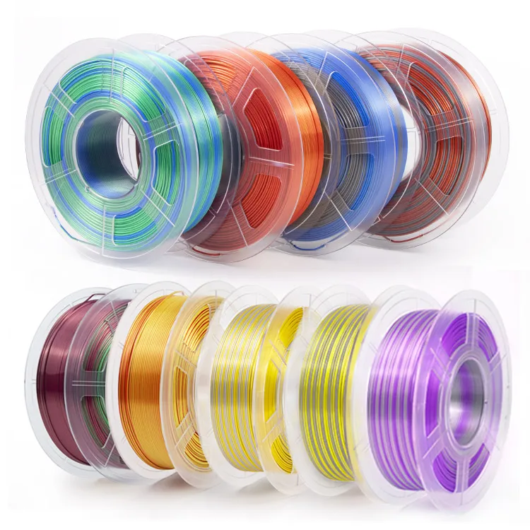 iSANMATE New released dual color filament 1.75mm silk pla for 3D printer filament