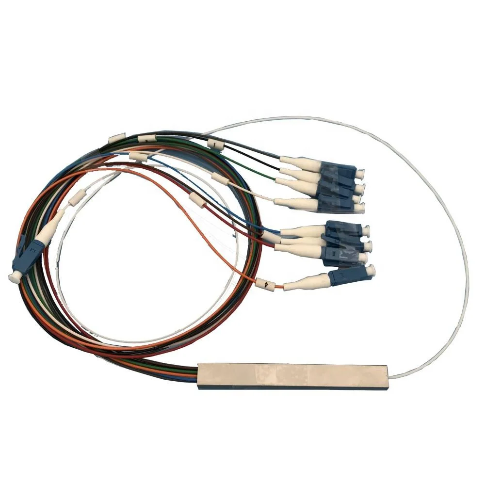 Factory Price Ftth steel tube FTTH 1x2 1x4 1x8 1x16 Fiber Optic PLC Splitter with LC/UPC