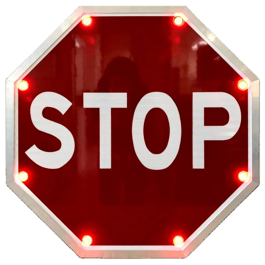Solar LED Octagonal Stop Sign