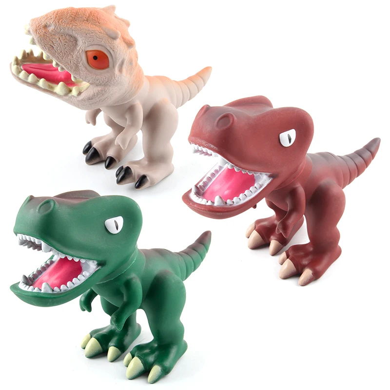 Soft Rubber Dinosaur Models Movable Head Dinosaur Toy High Quality Dinosaur Toys