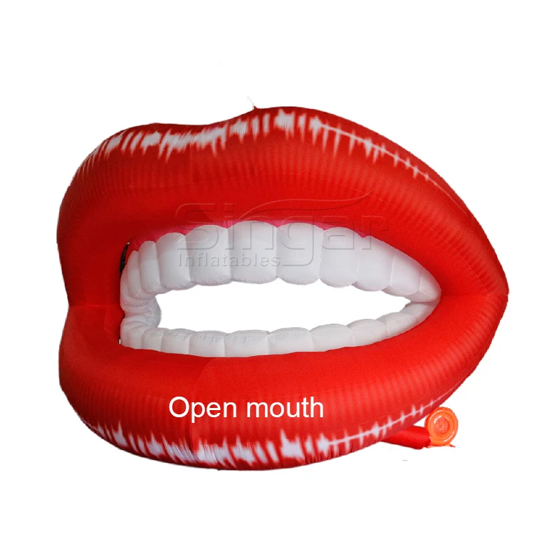 Sexy red giant inflatable mouth model inflatable lip for advertising
