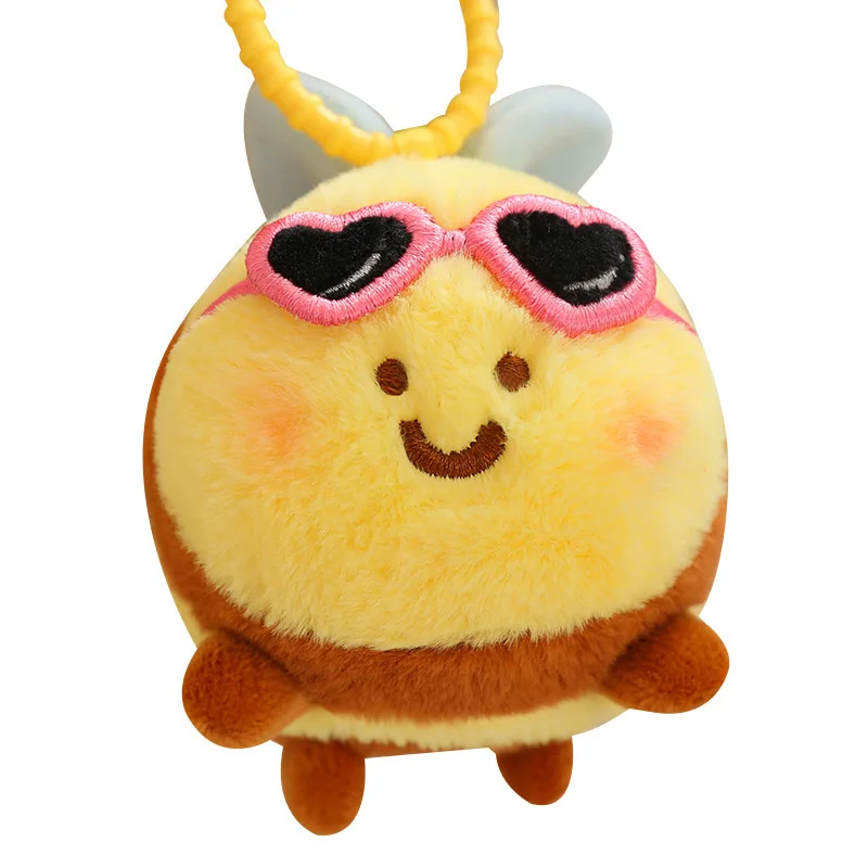 New net red cool bee series plush toy doll to children bag pendant keychain Qixi Festival gift