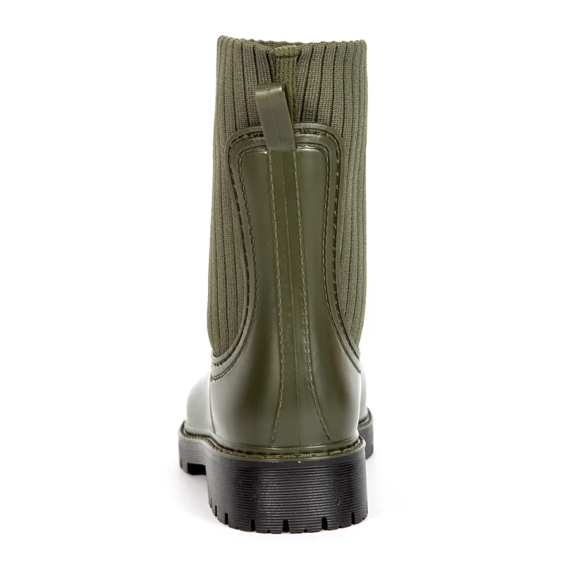 Rainy Season Products Custom LOGO Waterproof Ankle pvc  Shoes Wellies Rain Boots