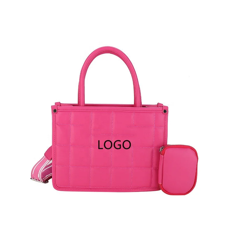 Fashion Mexico women purse handbag solid color faux leather ladies bag with bear