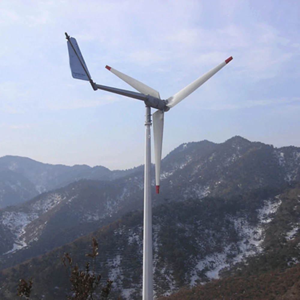 Power 2000W Wind Generator 48V 96V Voltage 2KW Wind Turbines with 1530MM Length FRP Blades for home use with CE