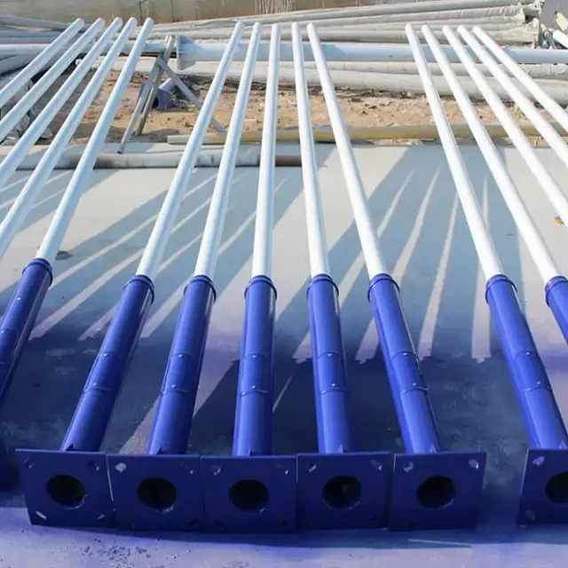 8 Meter Public Hot Dip Galvanized A-shape Arm Street Lighting Pole