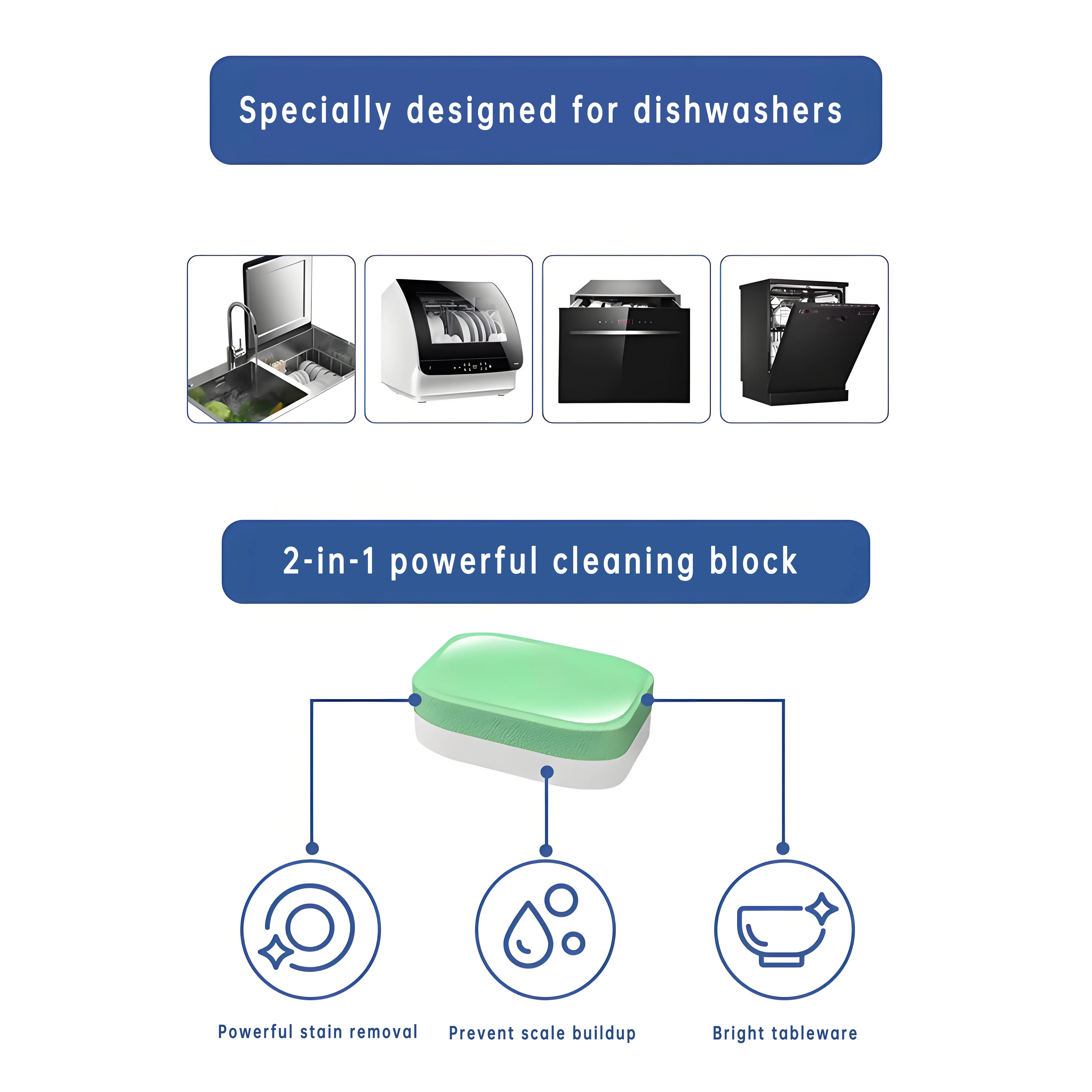 Phosphate free 3 in 1 Effective Dishwasher Detergent Cleaning Tablets 20g  Cheap Dishwasher Tablets