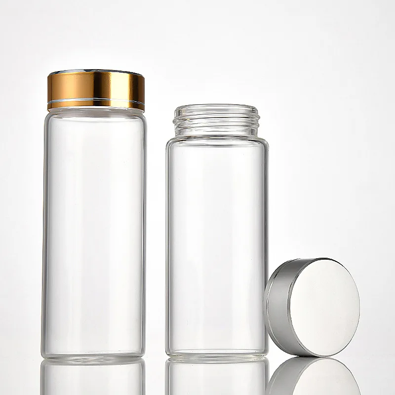 37mm screw mouth aluminum oxide 50ml 150ml 80ml 55ml 30ml 70ml 125ml 90ml 36ml 180ml 25ml transparent glass test tube bottle