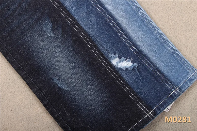 12 Oz Denim Fabric Jeans Material 99%Cotton 1%Spandex For Man With Warp Slub From China Guangdong Factory