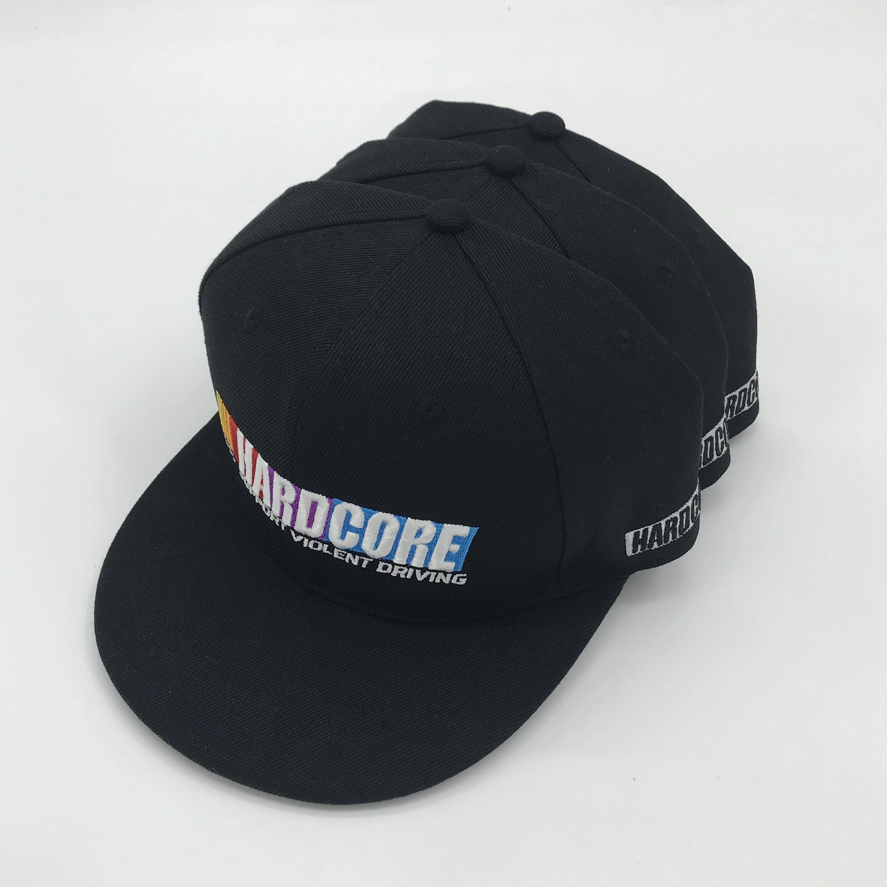 Wholesale Custom 3 D Puff  Embroidery Logo  Hip Hop Caps  Fashion Snap back Hats  For Men