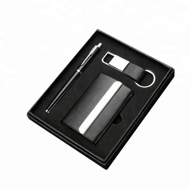 
Wholesale Stationery classical Christmas luxury promotional men business corporate wallet pen gift set 