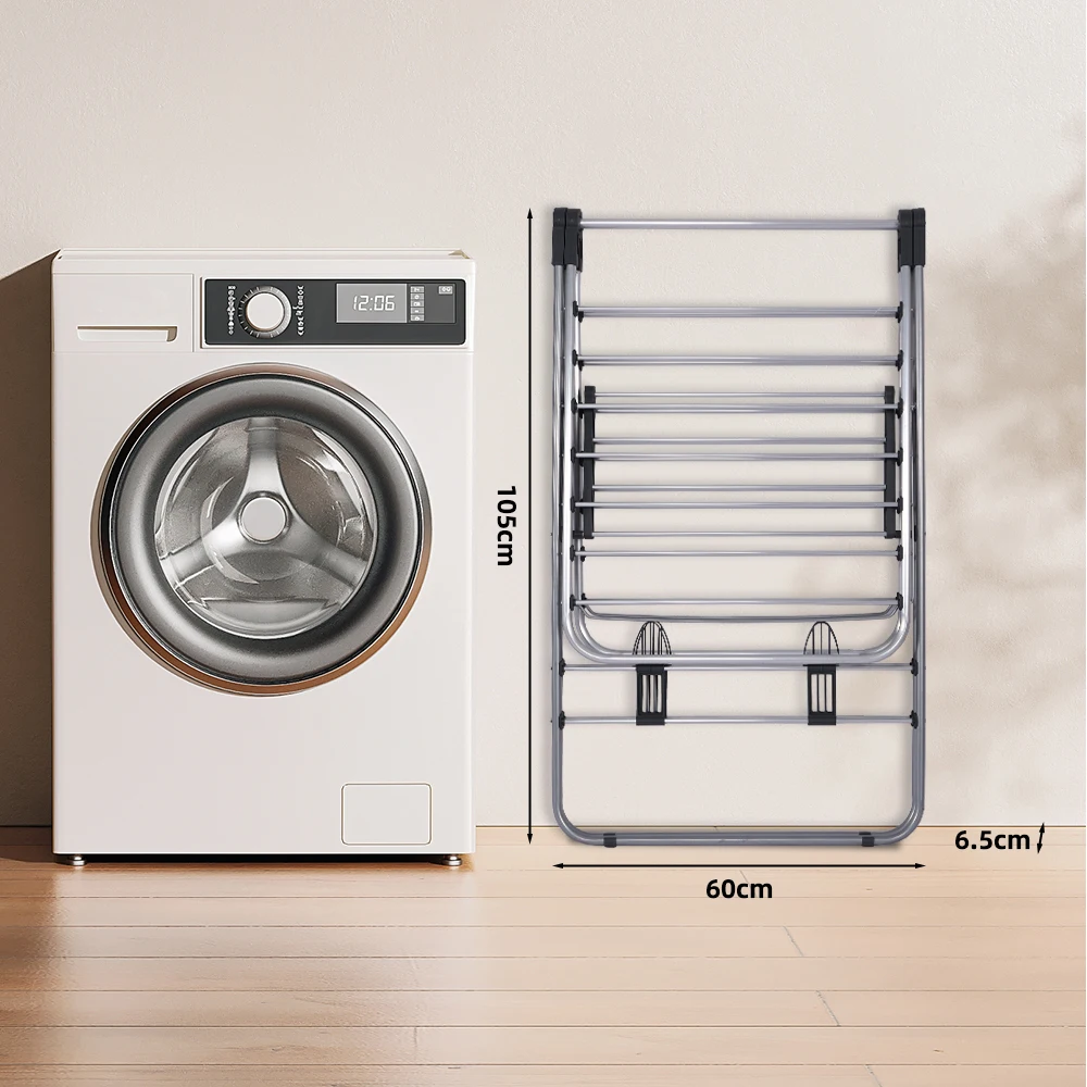 European style  Aluminium Metal Laundry Rack Clothes Drying Cloth Drying Rack For Balcony