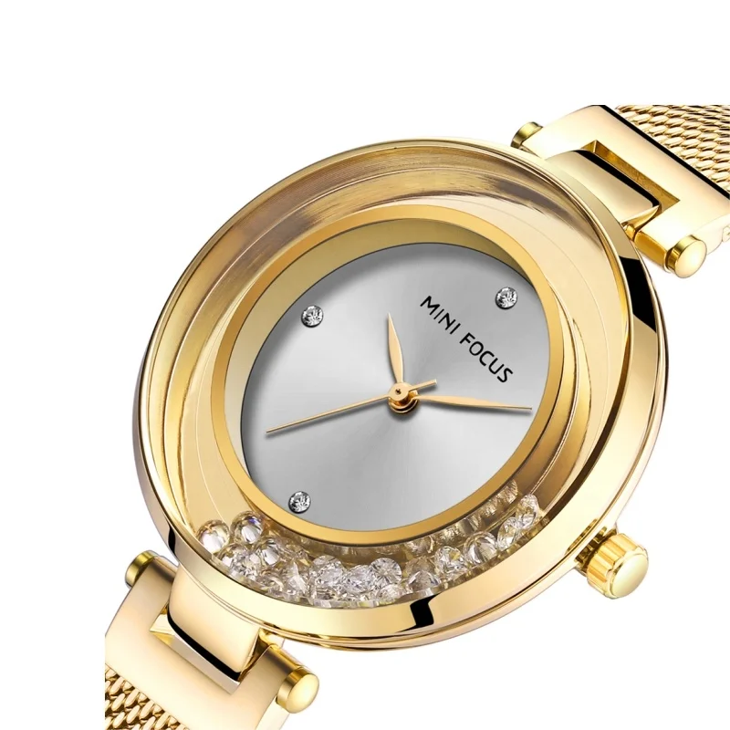 IP rose gold plating quartz watch with big numbers sexy ladies watches with large face women watches