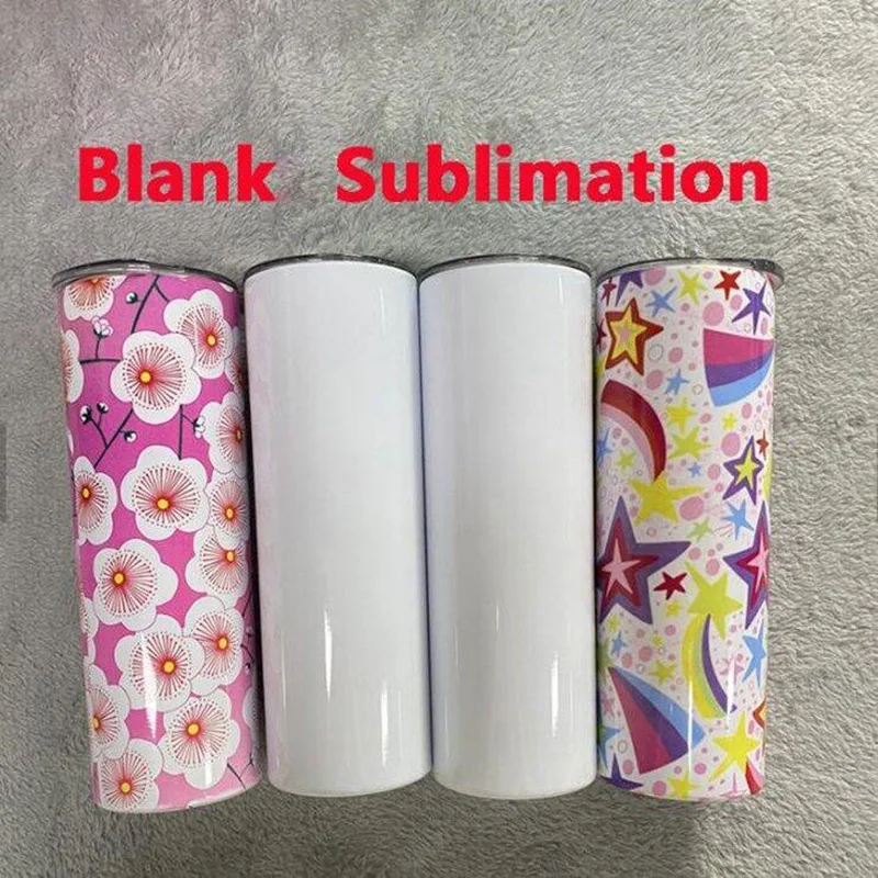 
Sublimation Blank White Double Wall Stainless Steel Vacuum Cup sublimation mug supplier 20oz 30oz straight skinny tumbler 