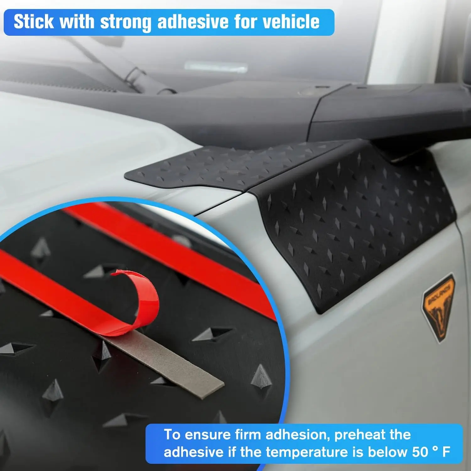 Cowl Body Armor Side Corner Guard Cover Accessories Corner Guard Trim Cover Compatible for Bronco 2021 2022 2023 2door 4 Doors