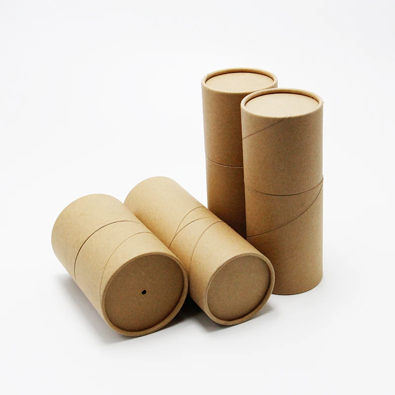 
China Supplier Cylinder Customized Printing Recyclable Kraft Paper Tube Packaging 
