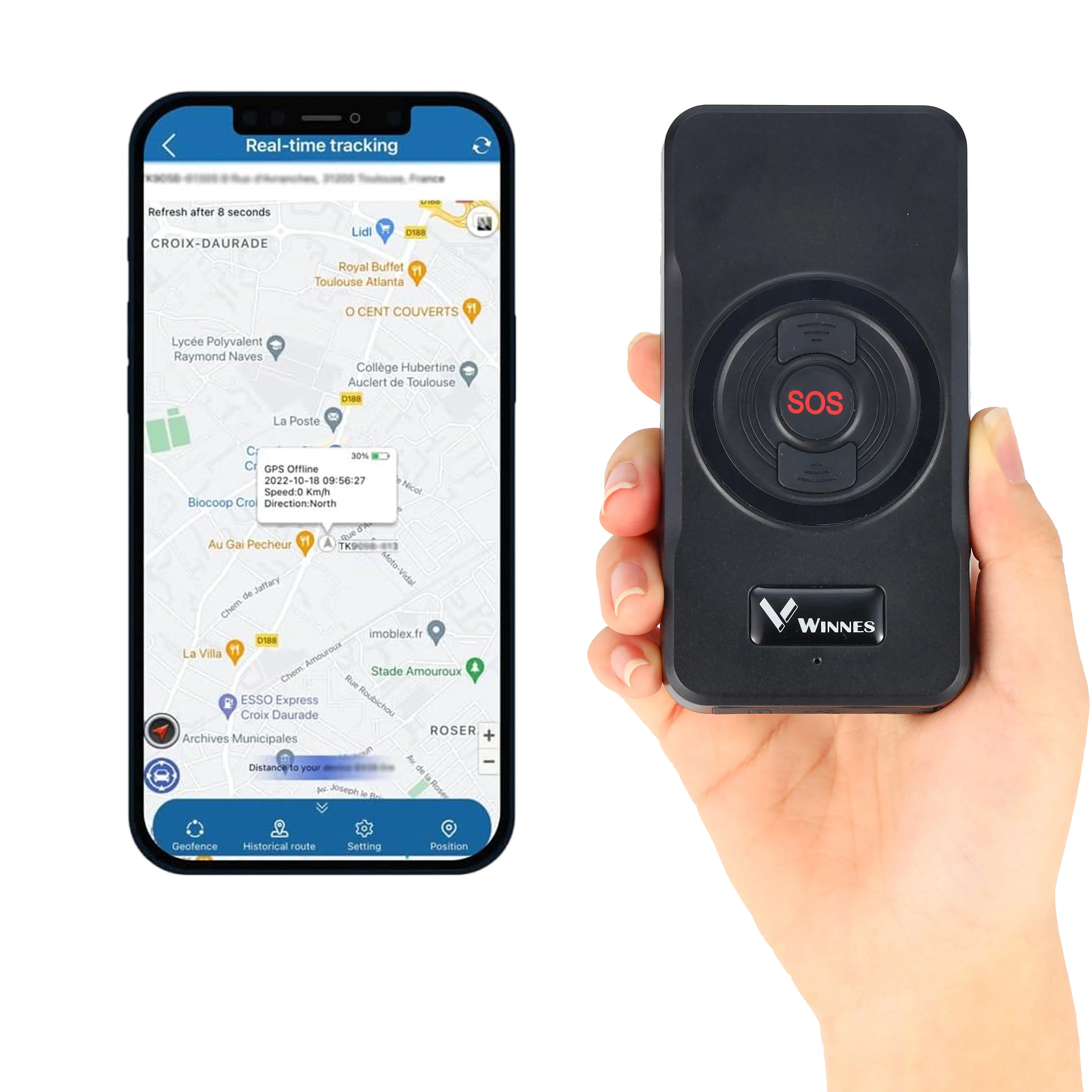 WINNES TK S2 5000 мАч с сильным магнитом и SOS Gps трекер Бесплатный ПК приложение онлайн отслеживание в режиме реального времени для транспортных средств автомобиль грузовик