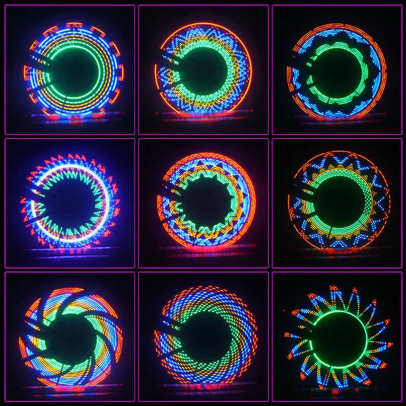 Best-selling Colorful Led Colorful Bike Wheels Light 3d Bicycle Spoke Led Lights Illuminate The Streets