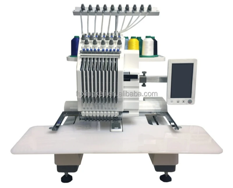China brand EM-1010 Single head 10 needles computerized flat embroidery machine industrial sewing machine