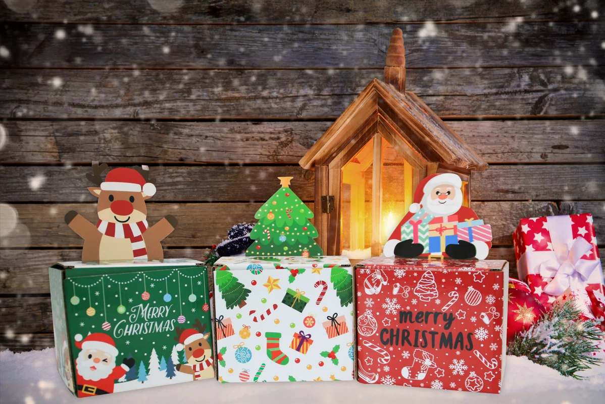 Merry Christmas Funny Christmas Money Holder Best Friend Surprise Set with Pull Cash Gift Money Box Paper Boxes