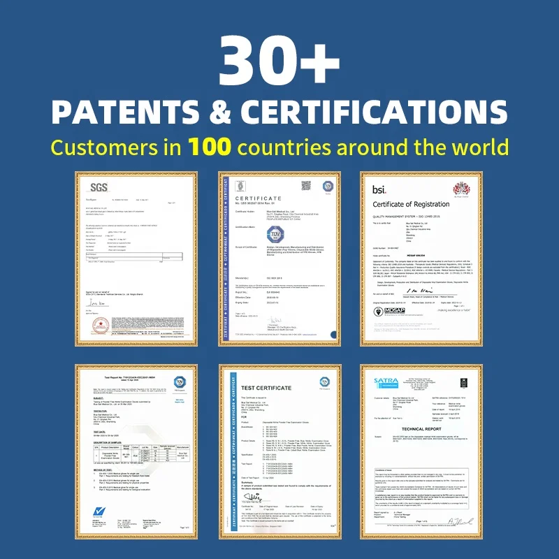 Wholesale Examination Tattoo Automobile Working Cleaning Food Grade Touch Screen Disposable White Nitrile Gloves Powder Free