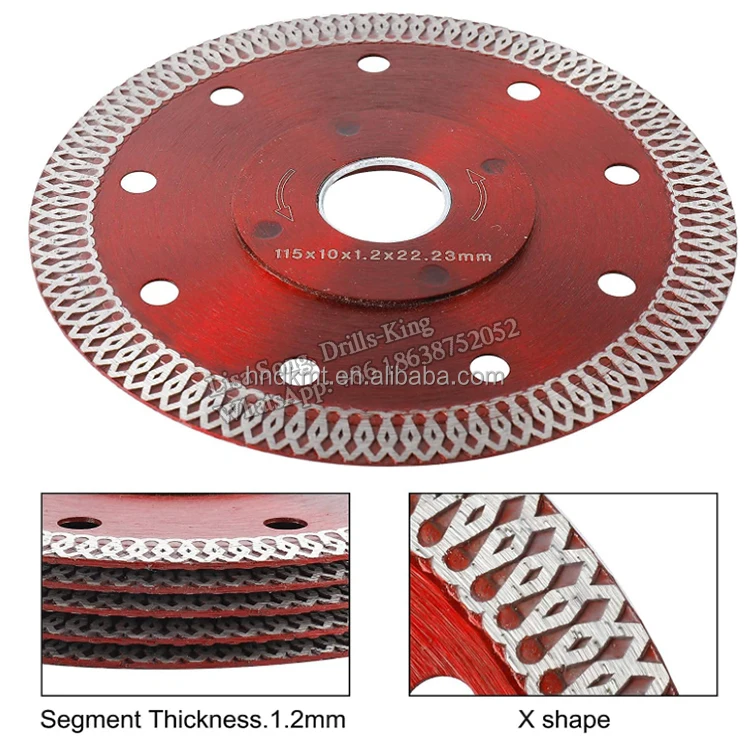High-end Quality Diamant Disk 100/ 115/125/180/230mm Mesh Thin Turbo Cutting Saw Blade for Porcelain Tile Cutting Disc