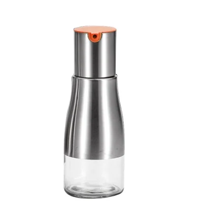 Custom Stainless steel Olive Oil Dispenser Bottle, glass olive oil and vinegar dispenser for Kitchen cooking
