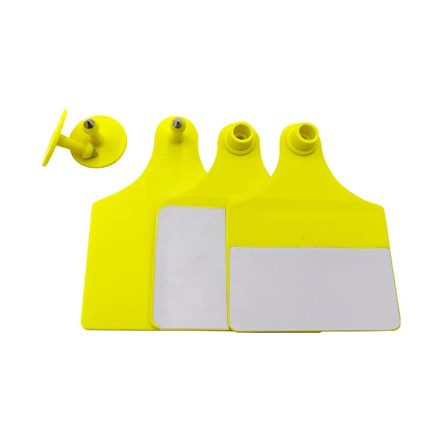 2023 Delake Factory New Design Livestock Cattle Cow Calf Reflective Ear Tag Animal Tracking Ear Tag For Argentina