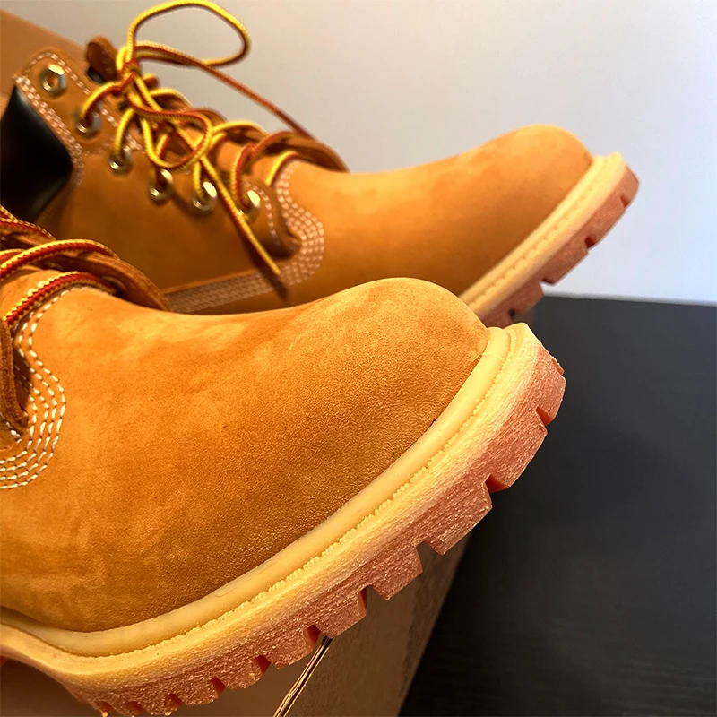 Custom waterproof men genuine leather women rubber outsole slip resistant work boots