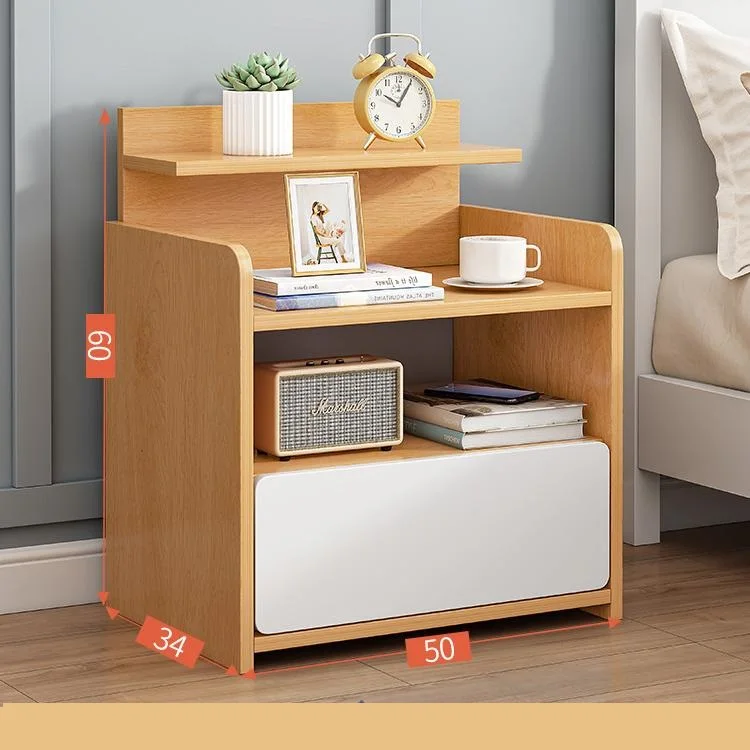 Haohe OEM Bedside Table with 2 Drawer Wood Panel Night Stand with Storage End Table Nightstands for Bedroom Room