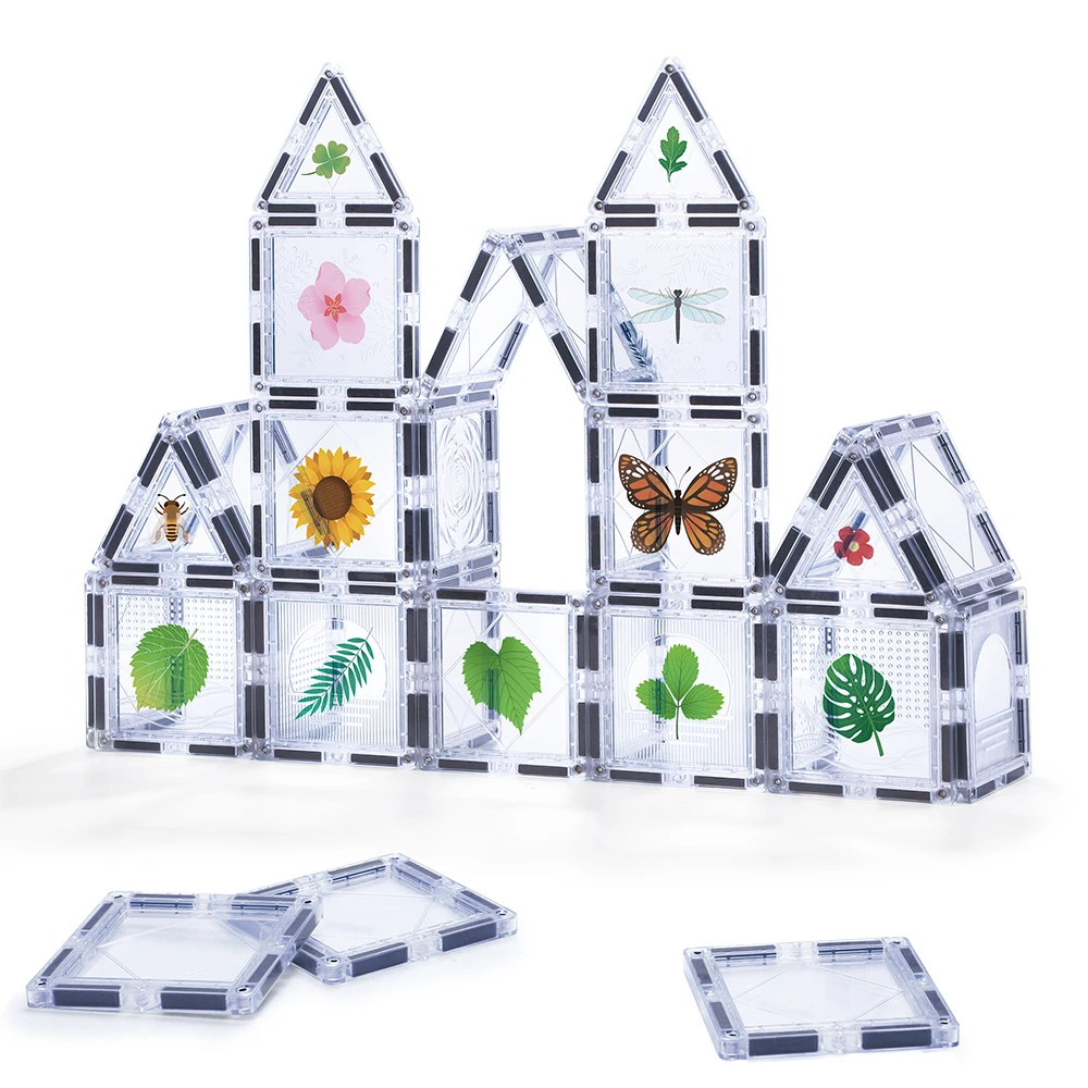 Factory Wholesale Funny Baby Animal Cute 32pcs Strong Magnet Building Block Tiles Assembly Toy Set Magnetic Tiles Toys kid Toys