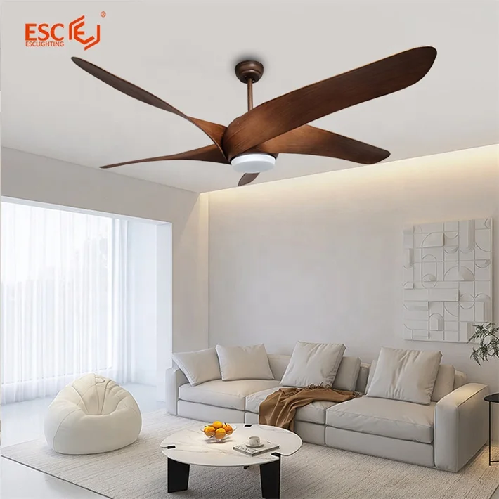 Hot sale bldc ceiling fans oem products 5 blades ceiling fan with remote control dimmable led light