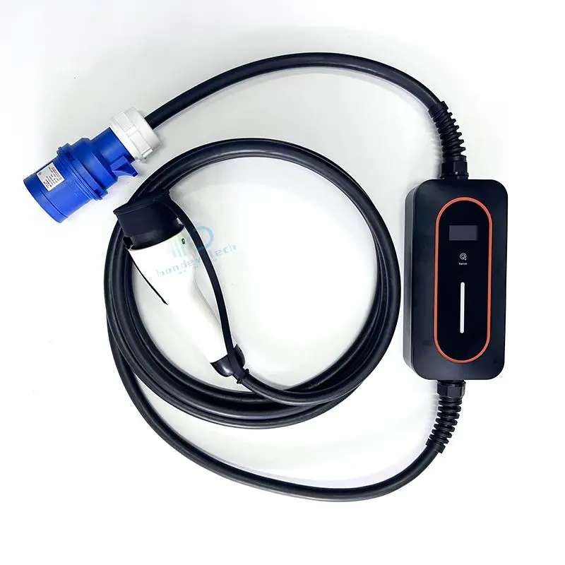 Adjustable Level 2 Type 2 1 GB/T 16A 32A 3.5kw 7kw Home EV Cars Portable Charger EV Home Charging Station