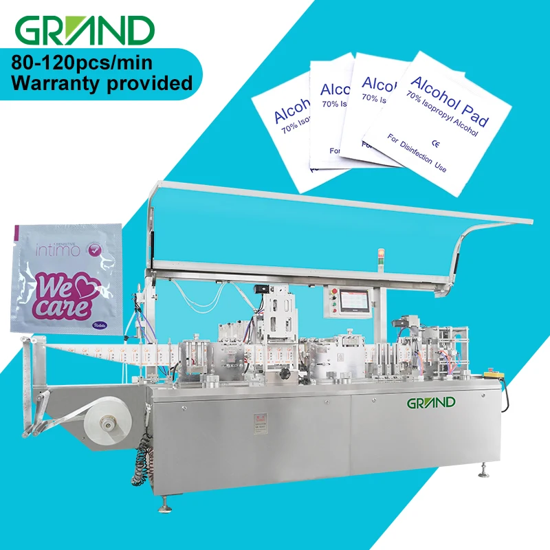 Supply Installation commissioning and training for 30-120pcs/pck 60-100pcs/min wet wipes machine production line