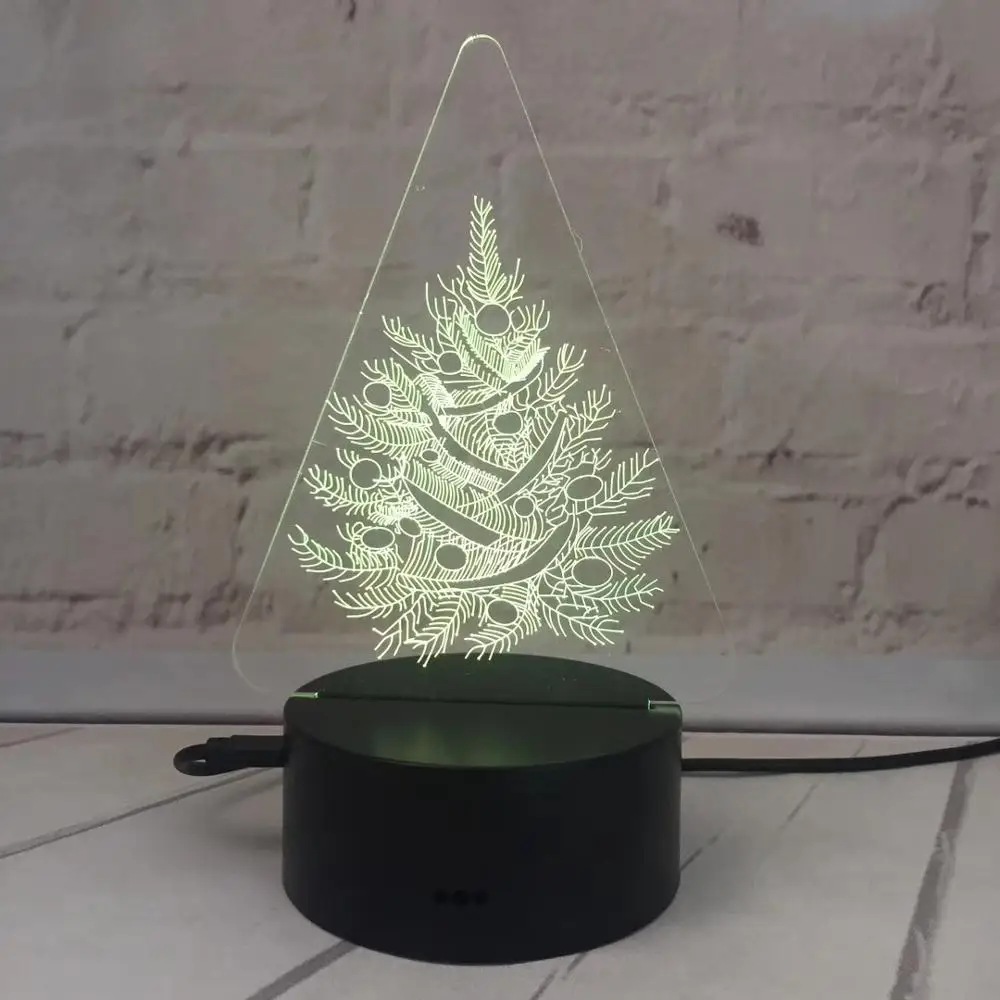 
Laser Acrylic Led colorful Lamp Visual RGB 3d Touch Night Light With ABS 