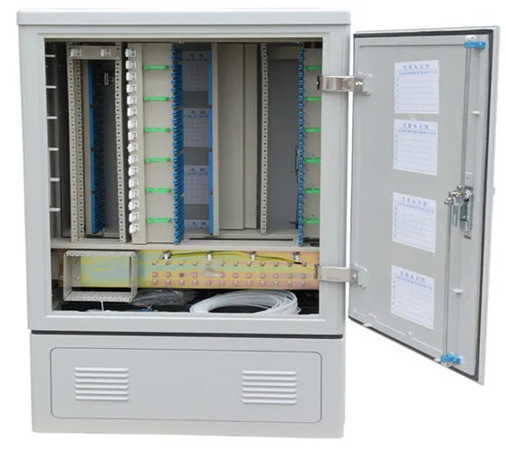 144-core Fiber Optic Junction Box Outdoor SPCC 96-core ODF Box FC/SC Full Distribution Optical Junction Cabinet Splitting Box