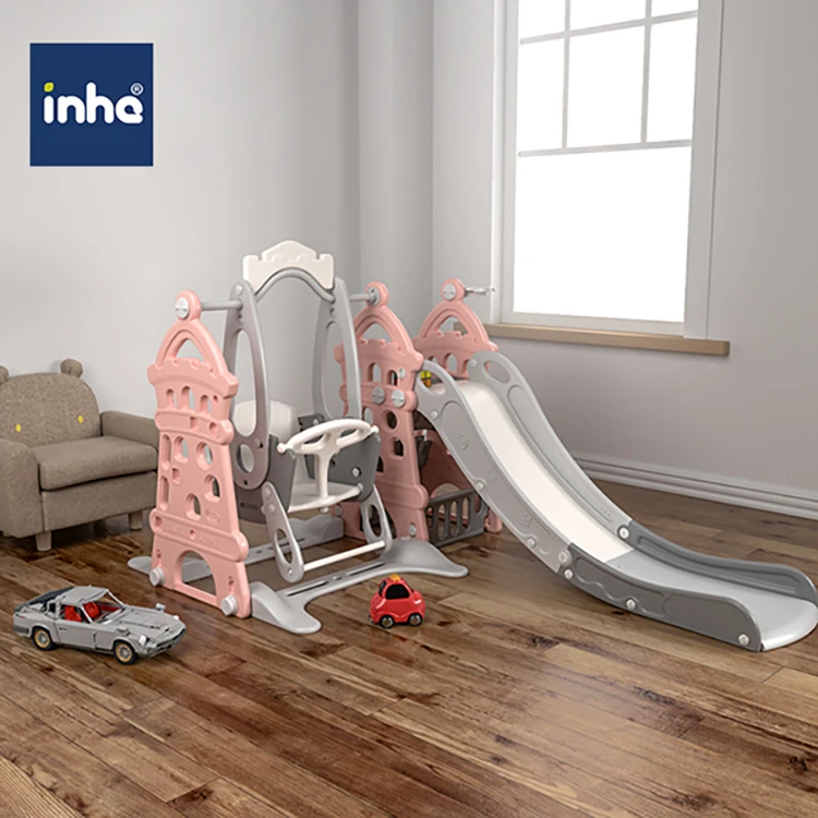 New wholesale toddler indoor baby plastic sliding toys kids slides for children playground and swing play set