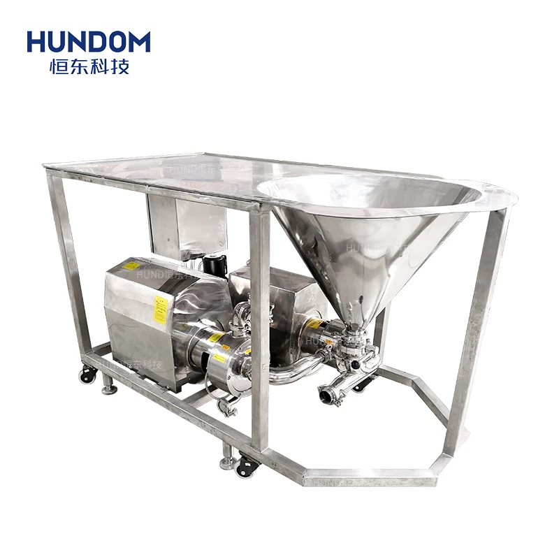 Emulsifying pump in-line liquid and flour protein powder and Milk processing machine Water and Powder Mixing Machine