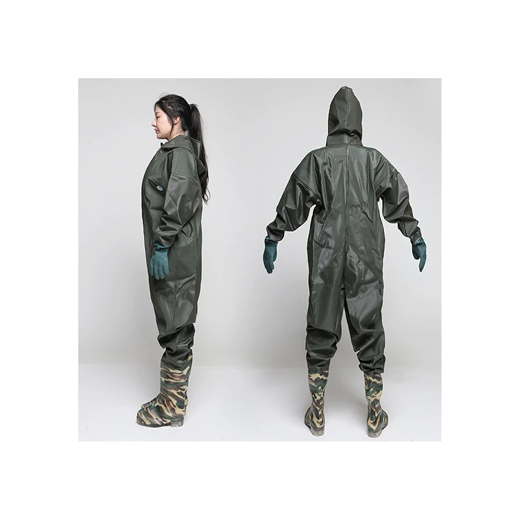 Full-Body Outdoor Wear-resistant 70 Silk Knitted Cloth One-piece Fishing Chest Waders for Hunting Catching