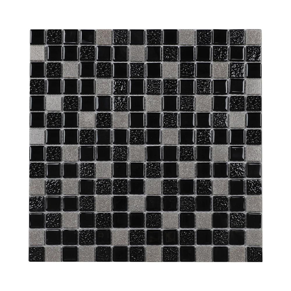 Natural Stone Carrara White Grey Marble Mosaic Hexagon Square Pattern Leaf Design 10mm Crystal Glass Hotel Wall Decor Floor Room